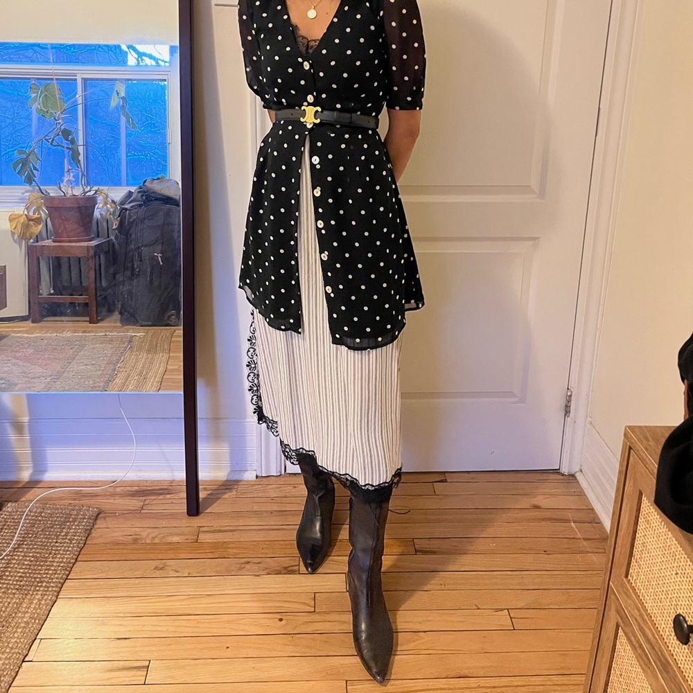 Manolo Blahnik lambskin leather boots